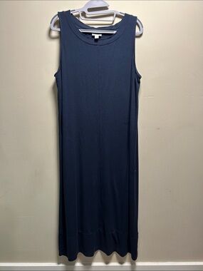 J. Jill Dark Navy Round-Neck Maxi Dress